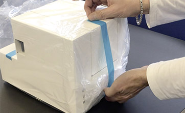 put the cassette printer in a plastic bag